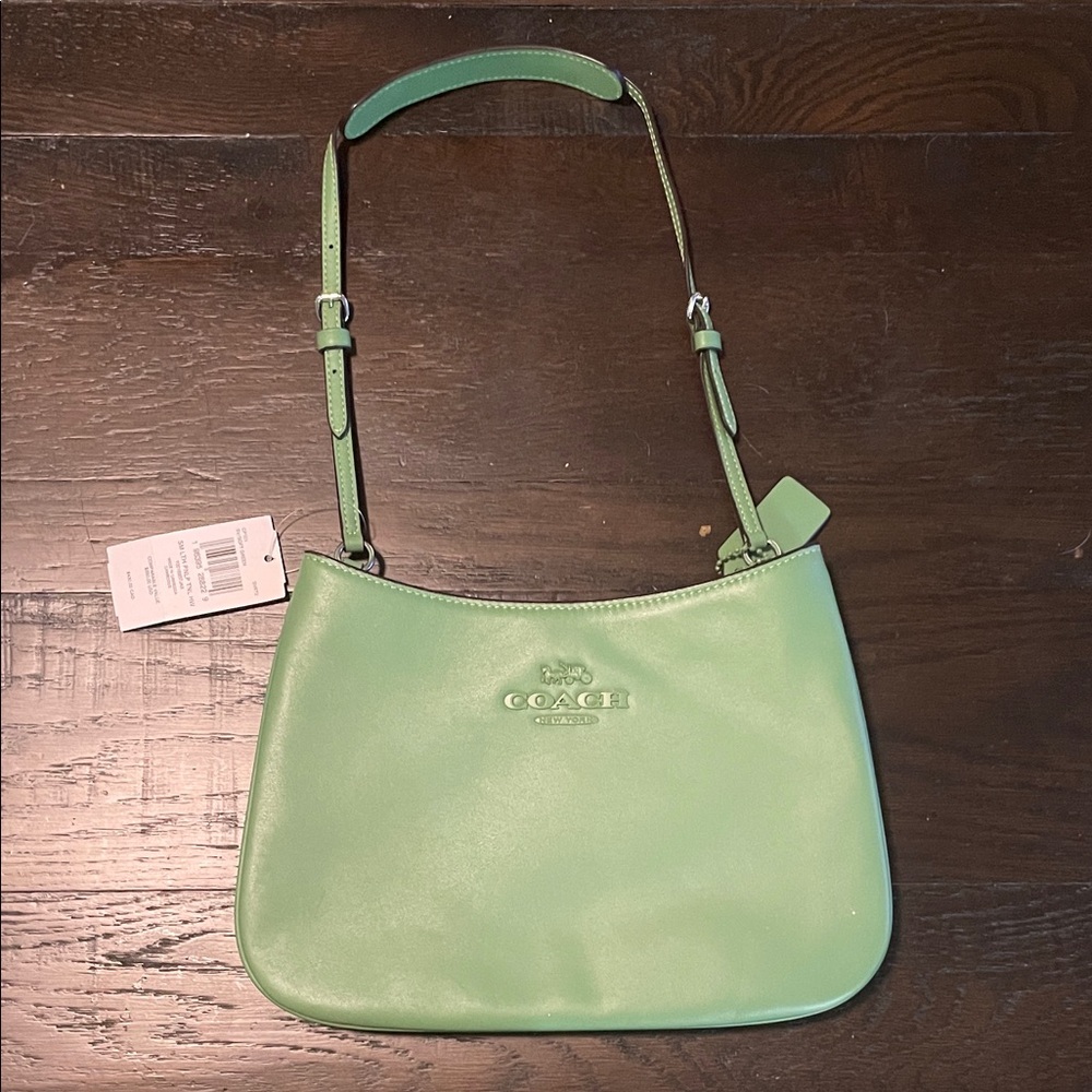 Coach Mint Green Leather Shoulder Bag